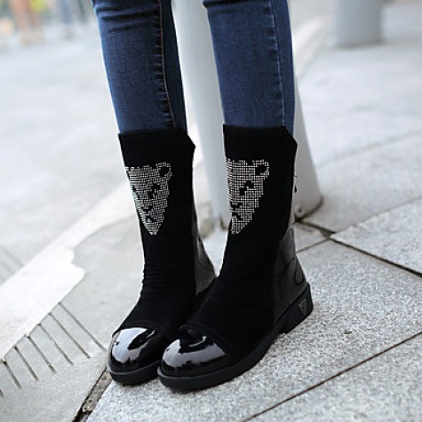 Women's Boots Winter Platform PU Casual Others Black / Blue Walking