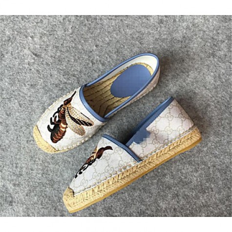 Women's Loafers & Slip-Ons Spring / Summer / Fall Closed Toe Canvas Outdoor Flat Heel Animal Print / Split Joint